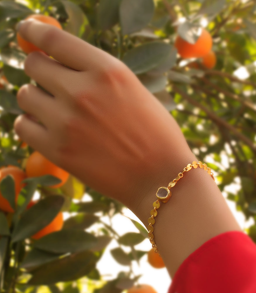 Buy Elegant Light Weight Gold Plated Bracelet for College Girls